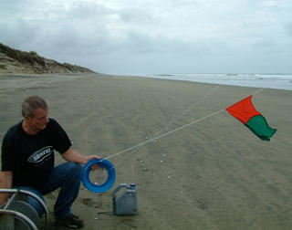 Kite Longline Flag on Heavy Cord