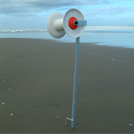 Beach Reel Mega size with Galvanised Reel Post