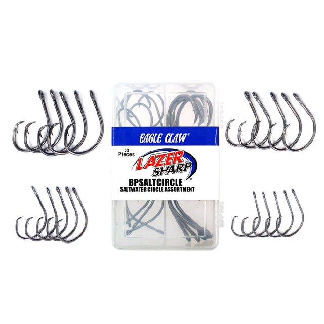 Eagle Claw Hook Kit S/W Circle 7/0-10/0 20 Pack